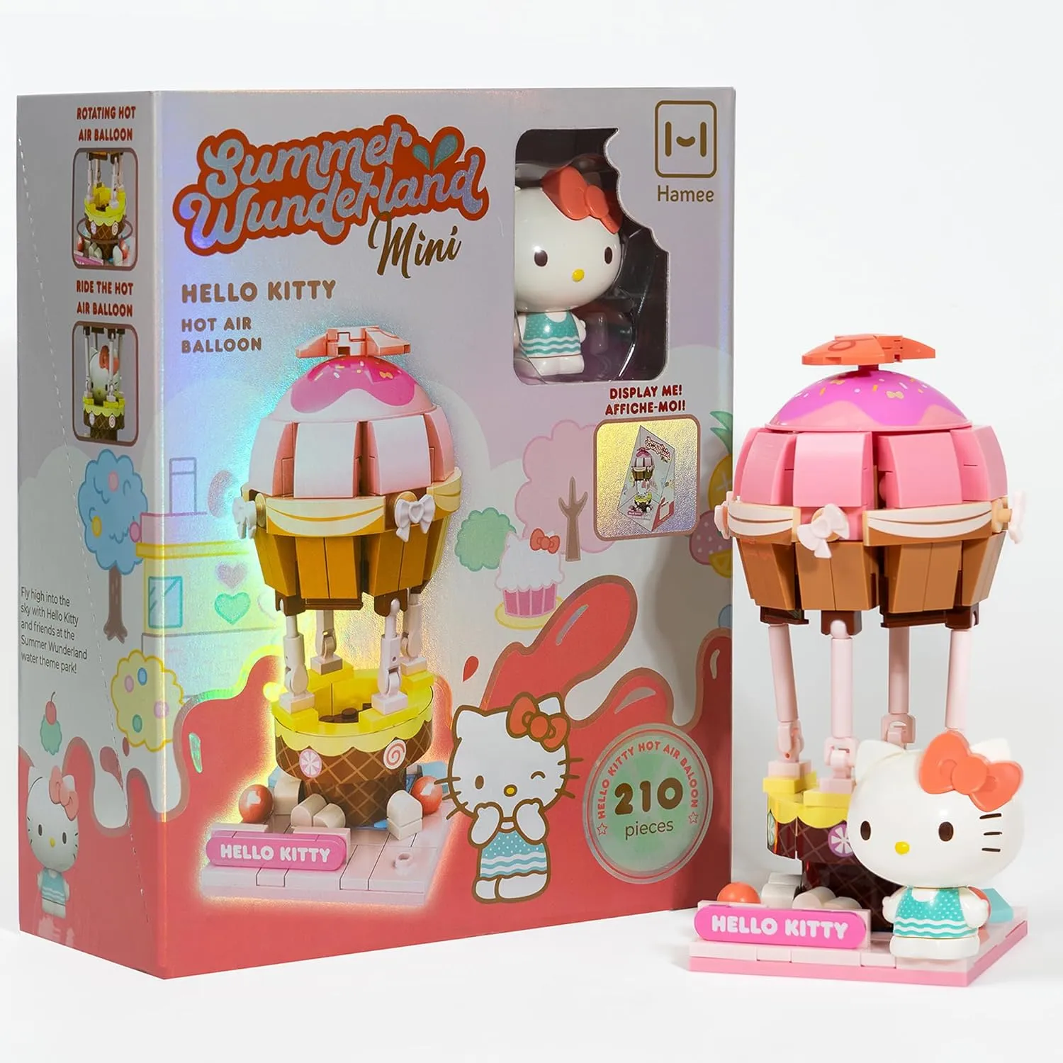 Relaxation �C Hello Kitty Hamee Sanrio Hello Kitty and Friends ��Summer Wunderland Mini�� Cute Water Theme Park Building upheaval garbage venturesome adventurous Block Set Birthday Gift, Party Favor, Stress Relief, Collectible Toy, Sanrio Fan, 