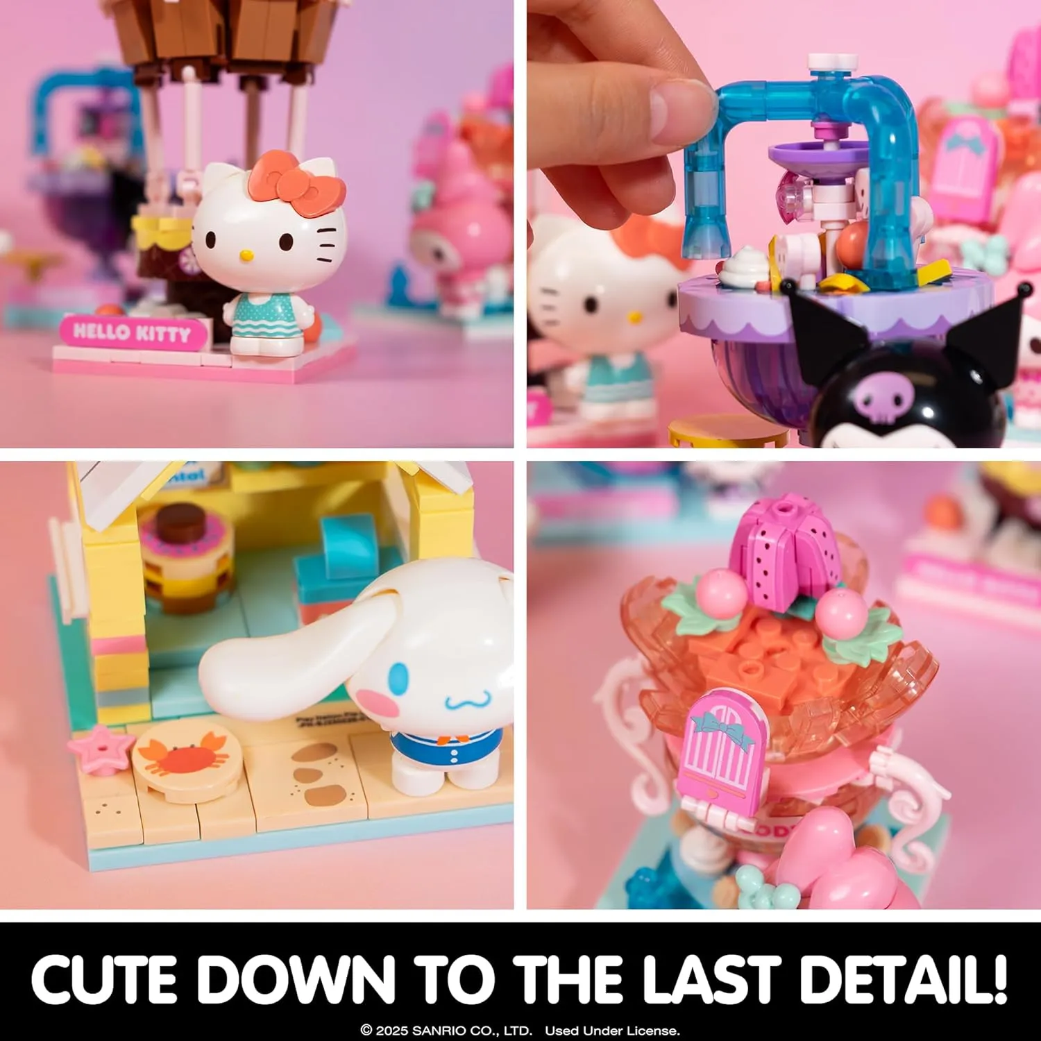 Relaxation �C Hello Kitty Hamee Sanrio Hello Kitty and Friends ��Summer Wunderland Mini�� Cute Water Theme Park Building upheaval garbage venturesome adventurous Block Set Birthday Gift, Party Favor, Stress Relief, Collectible Toy, Sanrio Fan, 