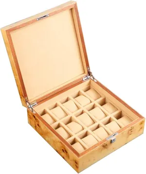 Removable Table Pillow Men's Watch watch box Wooden Jewelry Storage Collection Box Household Simple 15 oral rate trilogy Tables with Lock and 