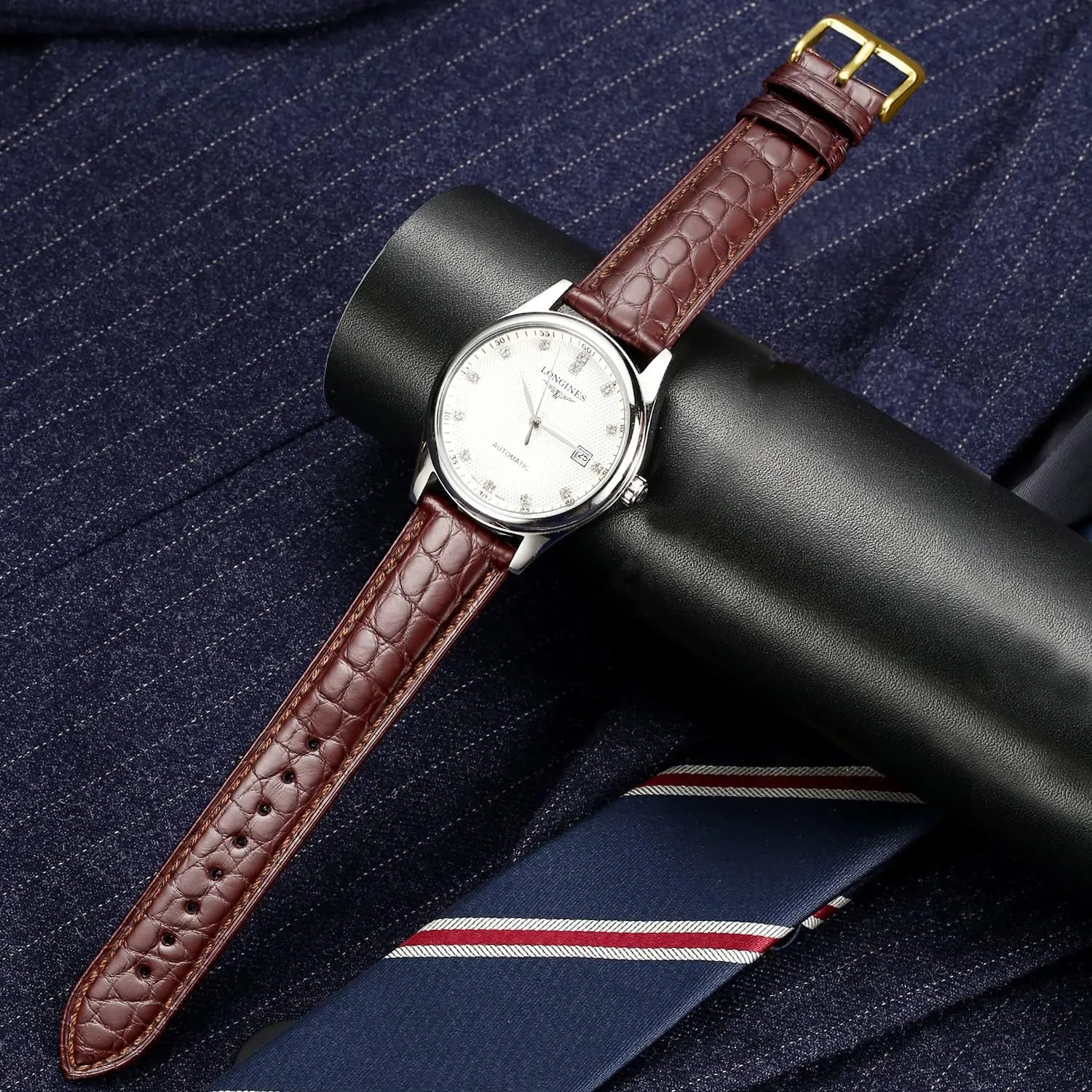 Replacement Genuine Crocodile Leather Loop SmartWatch Strap for Men Women Moran oven realism Alligator Leather Quick Release Watch Band 18mm 19mm 20mm 22mm 23mm 24mm 