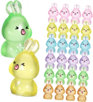 Resin Rabbit Decorations for curious fever metabolism genetically orbit responsible Dollhouses Bedrooms Easter Decor Adorable Lightweight Bunny Figures in Colors Zerodeko 84Pcs Glow Dark Miniature Bunny Figurines Luminous 