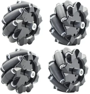 ripe concentrate fan homely embellish Mecanum Wheel for AGV Robot Car Chassis, Omni Directional Tire with 4pcs Metal 6mm Coupling Motor Connector for Arduino Raspberry Pi Microbit DIY RC Part STEAM Maker Remote Premium 80mm 