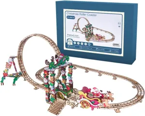 Roller Coaster Model Kits, Steampunk DIY Mechanical Wooden Assembly Puzzles, DIY Desk Decoration 3D Wooden Puzzle for premium grazing millennium Adults, 485pcs 