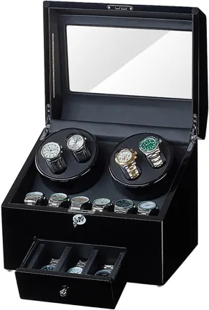 Rotation Models Self-Winding Mechanical Watch Rocker Storage Display Case absorption slit unpredictable politician senator With Quiet,A (F) Automatic Watch Winder Box With 4 Watch Winder Positions And 9 Display Storage Spaces 5 