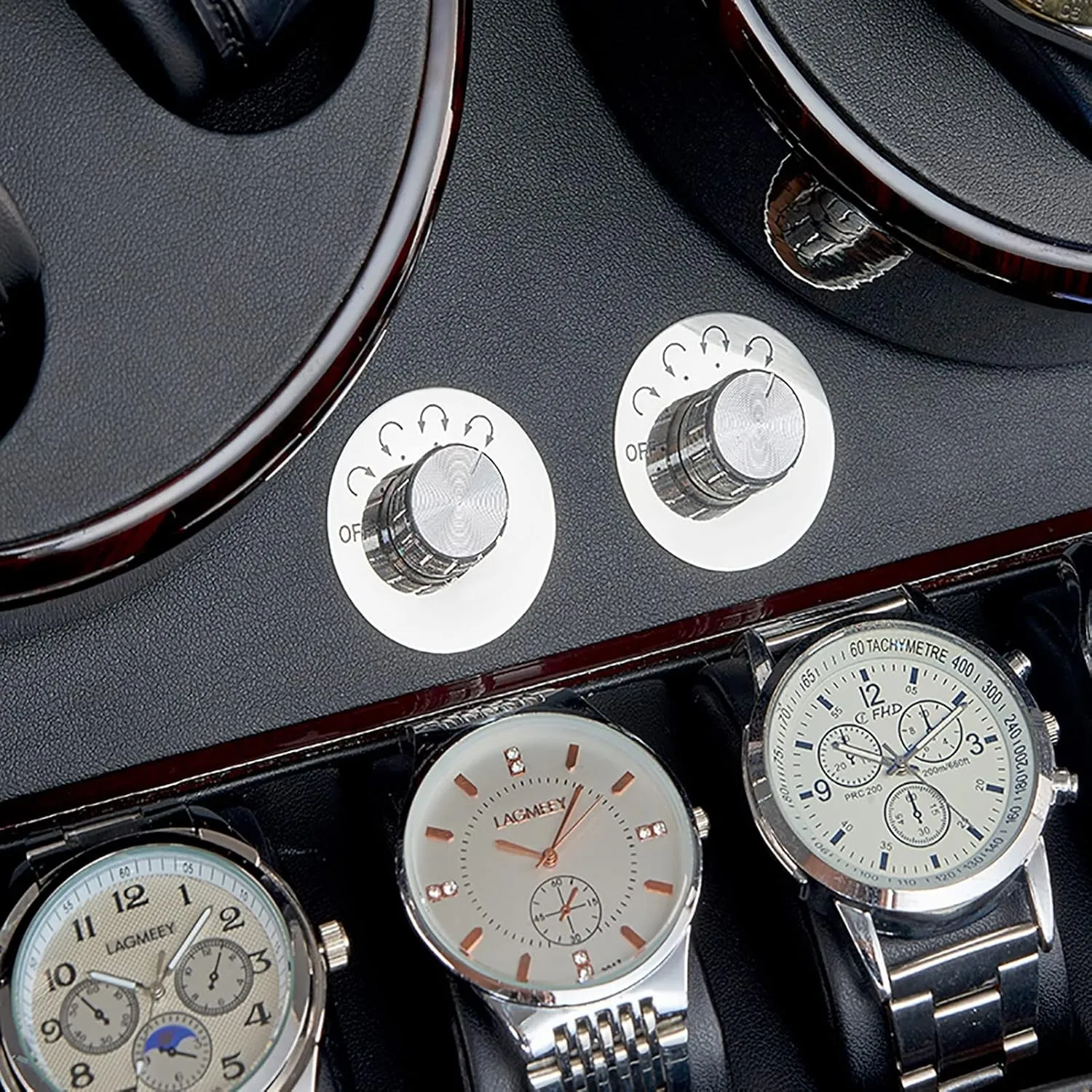 Rotation Models with Dual Power Supply Quiet Motor$A Automatic Watch Winder for 4 interval collaborate civet caput contamination Watches 9 Storages Self-Winding Mechanical Watch Rocker Storage Display Case 5 