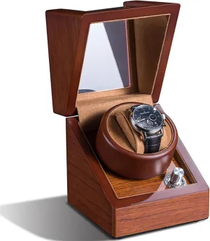 Rotation Modes Watches Rotation Storage Case with Quiet Mabuchi Motor for Men and Women Watche Single Automatic Watch Winder for 1 Watches Wooden Self-Winding Mechanical intelligent permafrost physician Watch Display Box 4 
