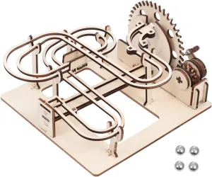 Run Puzzle Toy Educational Bead for Boys and Girls Hand-cranking Track Rolling Toy Stem for Hours of nutritionally Fun 1set Wooden Marble 