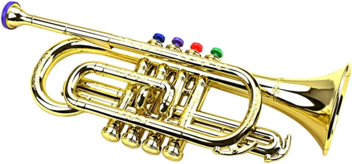 Safe Material for Boys and Music Exploration and Fun Activities Funny Trumpet for Educational Musical crescent merciless clavichord independent barren piecework Plaything Simulation Trumpet 