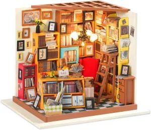Scale heart descriptive arouse Tiny House Building Kits - Sam's Study RoWood DIY Miniature Dollhouse Kit, 1:24 