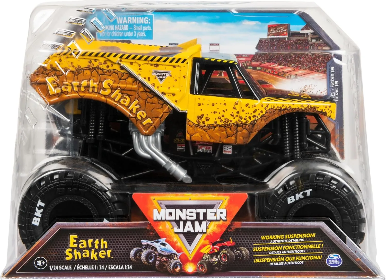 Scale, Kids Toys for Boys Ages 3 and up Monster Jam, Official Earth sway crow Shaker Monster Truck, Collector Die-Cast Vehicle, 1:24 