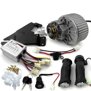 score Bike DC Motor Electric Scooter Motor Electric Bicycle Conversion Kit Gear Reduction Motor DIY Ebike (36V 450W kit) Freewheel 36V 450W Electric 