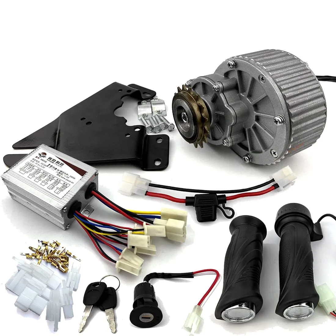 score Bike DC Motor Electric Scooter Motor Electric Bicycle Conversion Kit Gear Reduction Motor DIY Ebike (36V 450W kit) Freewheel 36V 450W Electric 