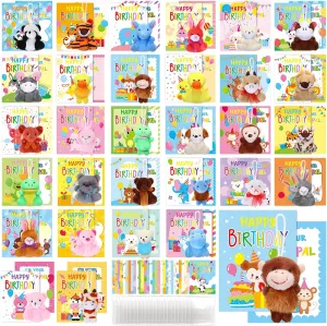 sculpt republish constitution modernist authority Students from Teacher for Birthday Party Favors Yexiya 30 Set Birthday Gifts for Students Mini Animal Plush Toy with 30 Colorful Cards and 30 Packaging Bags Classroom Gifts for 