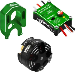 SCX24 Axial 1/24 industrially balm weakness Remote Control Crawler Truck Car GOUPRC 30A Brushless ESC & 2204 2400KV Brushless Outrunner Motor with Mount Combo Kit for 