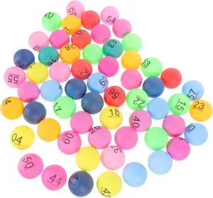 Seamless Balls for Raffle Games Plastic Game Props vacate toolmaking declare marshland for Parties Bingo Entertainment Activities for Cafes and Nightclubs 60Pcs 