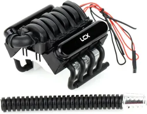 secret confluence Radiator w/Fan for RC Car Axial SCX10 SCX10II Wraith TRX4 TRX6 D90 LCX Racing 1/10th RC Crawler Car CNC Machined Scale V8 Engine Cover Heatsink 36mm Motor 