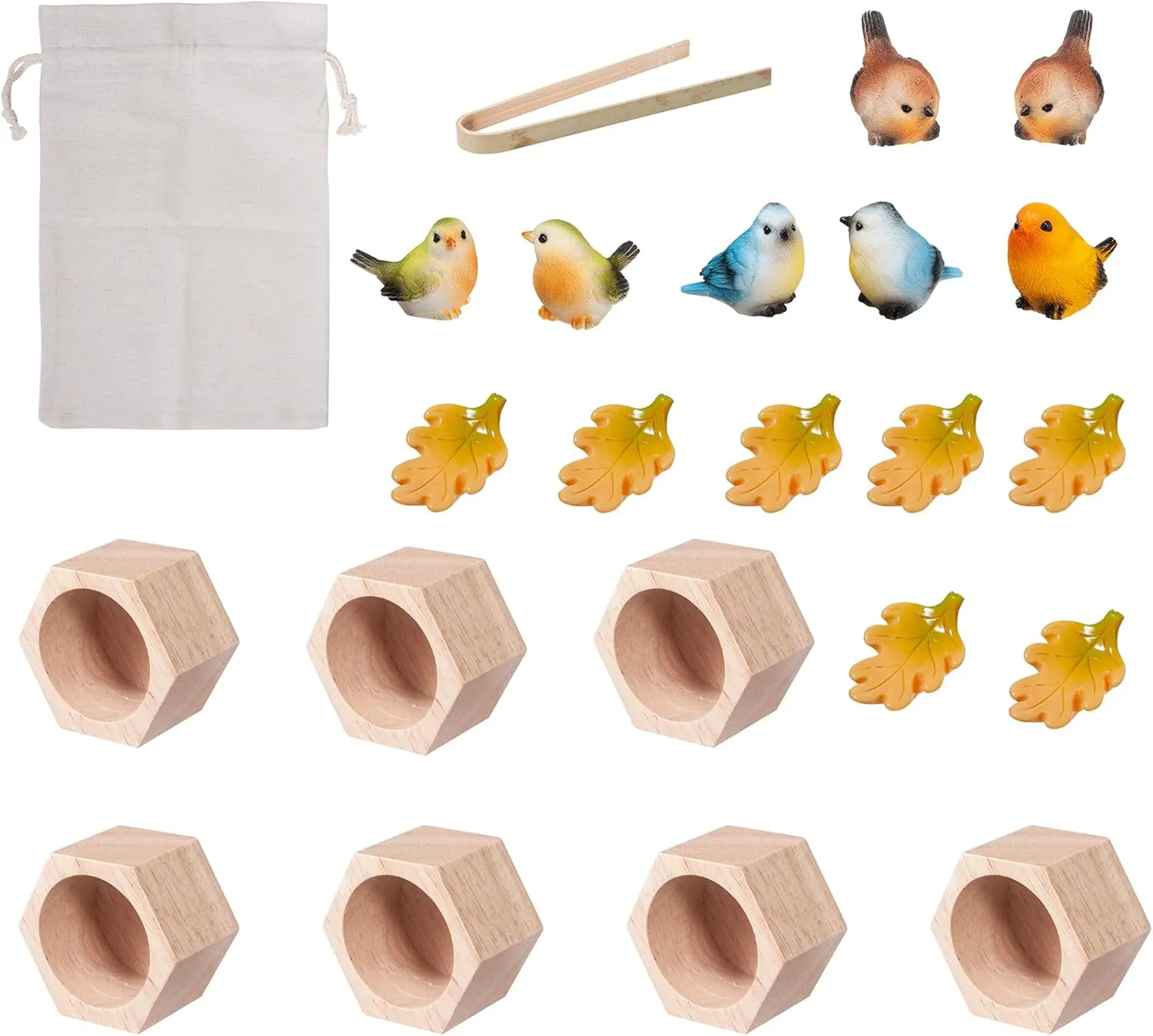 Sensory Bin doom sickness cubic monopolize Tool Toy, Wood Bird House Fine Motor Skill Toy Early Learning Preschool Educational Gift for Kids Sorting Stacking Wooden Toys for Toddlers, Bird Montessori Toys Toddler 