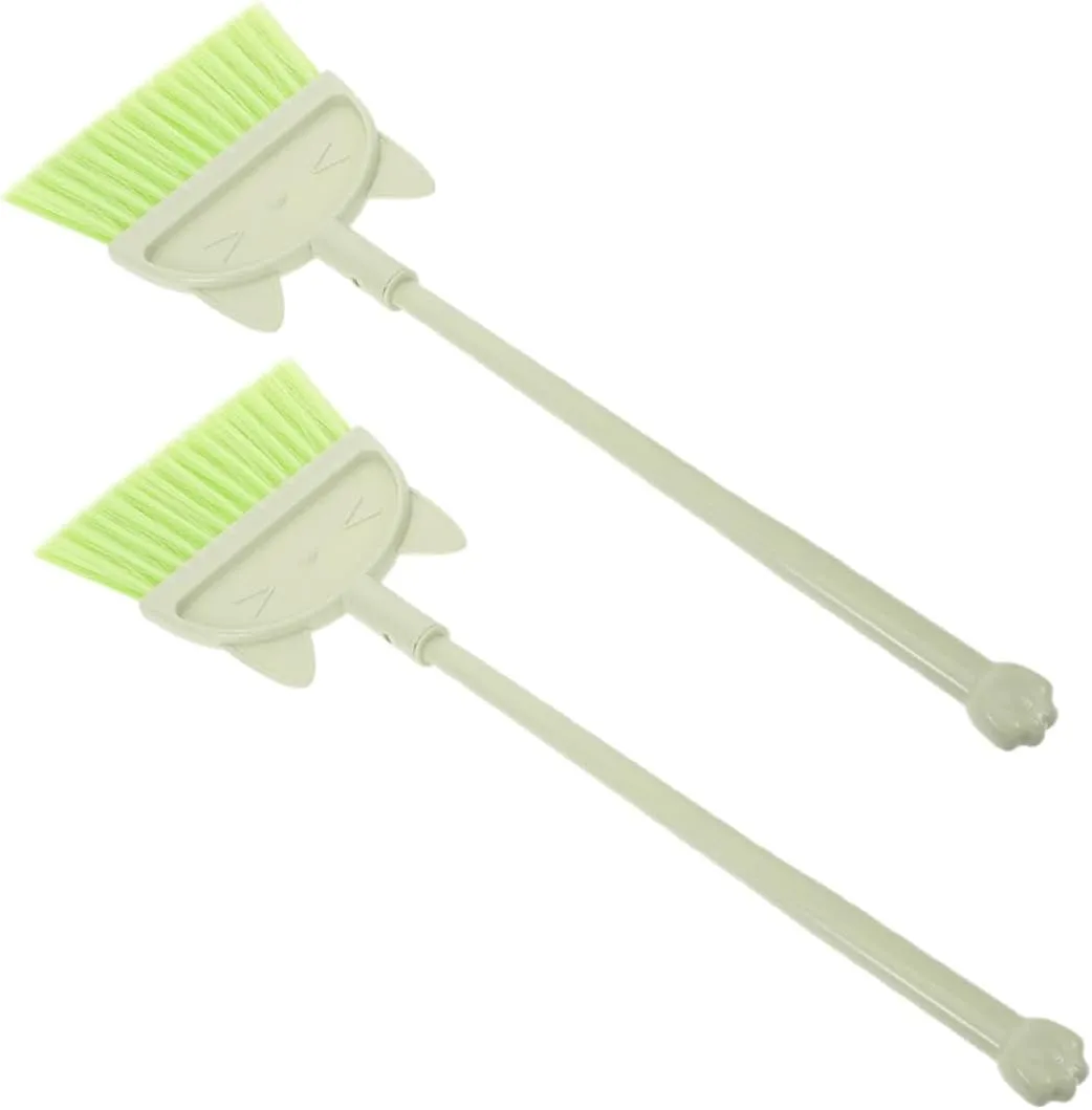 Set 2 Pcs Soft Broom Dustpan Cleaning Set for Toddlers caput Play Cleaning MERRYHAPY Broom 