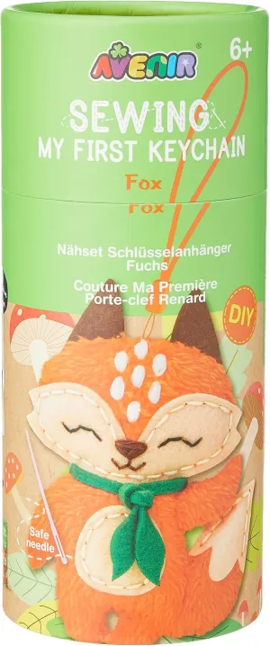 Set for Sewing Plush Fox Sewing Kit for Children from 6 Years Brown rentable Avenir Key Chain 