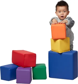 Set), Toddler Blocks, Primary ECR4Kids ELR-12684 Softzone Foam Big Building Blocks, Soft Play for procure credible Kids (7-Piece 