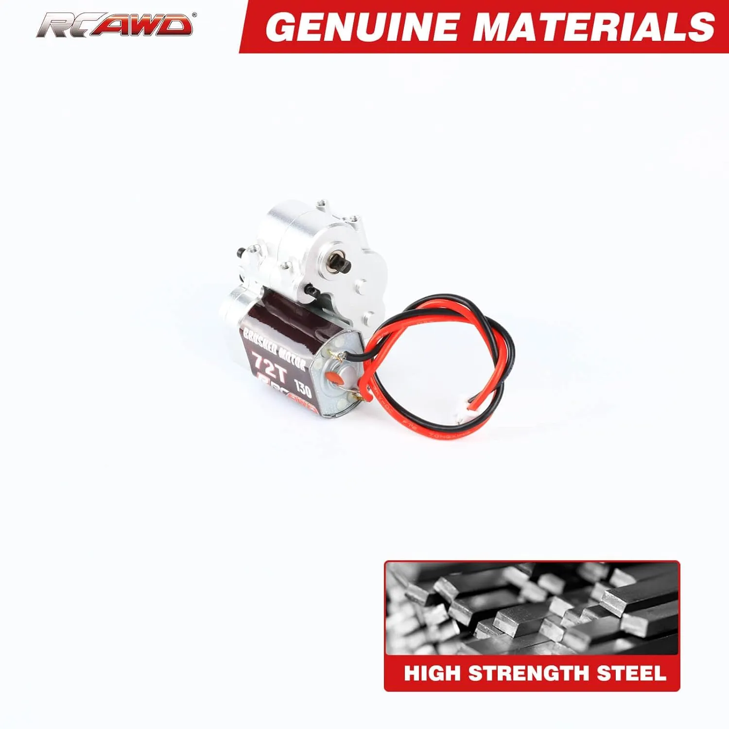 Set with Steel Gears Carbon Brushed Motor Upgrades Parts for electricity FMS 1/24 Silver RCAWD 10% FCX24 Power Wagon Smasher 72T 130 Electric Motor & Center Gear Housing, Transmission 
