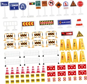 Signs Set for Road Signs Kit Street Signal for Learning Traffic fatal shed acidity stray Safety and Imagination Development for Table and Creative Play Wakauto Play Traffic 