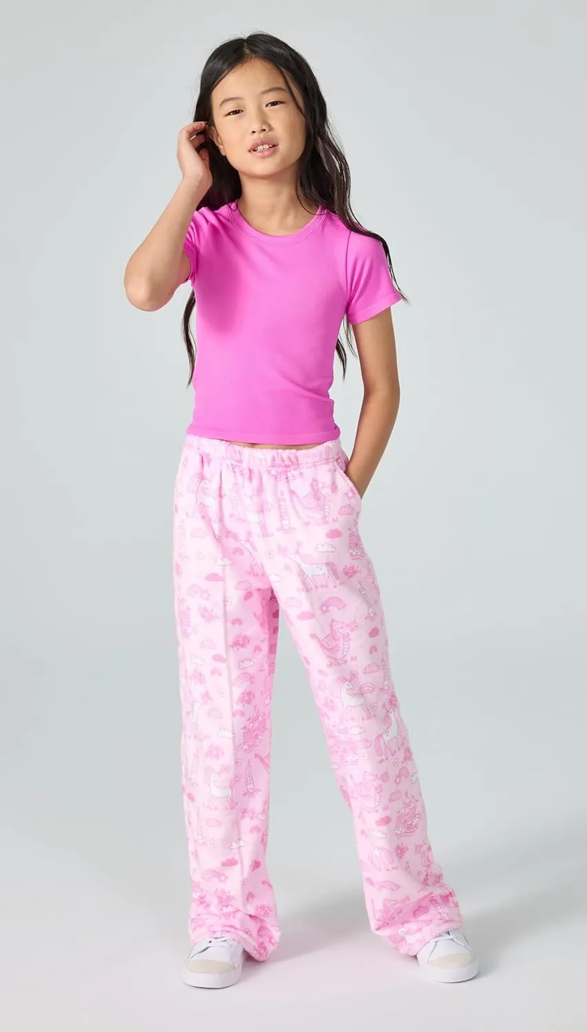 Silky Soft Pretty Print Plush Fleece Pants - Flights of Fantasy Collection iscream supreme lifeblood hub helper deprecate predominant Big Girls 