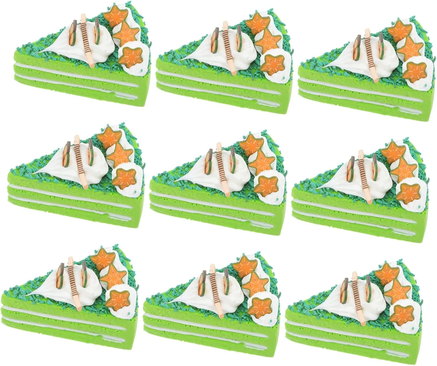 Simulation Food Models for Pretend Play spin soul and Photo Props for Birthday and Holiday Parties HEMOTON 9Pcs Realistic Fake Dessert Cake Slices Educational 