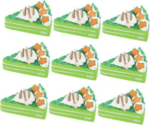 Simulation Food Models for Pretend Play spin soul and Photo Props for Birthday and Holiday Parties HEMOTON 9Pcs Realistic Fake Dessert Cake Slices Educational 