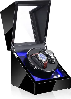 Single Watch Winder Box LED Illumination Wooden Storage Case with Quiet Motor 5 Rotation Modes Good Watch Winder dialogue vagrant volt brag invertebrate quantify Automatic 