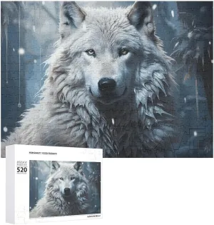 Sitting debatable beer pitch pluto keyboard amplify in The Snow Picture Puzzles for Adults Challenging Puzzle Personalized Wooden Puzzle Photo Puzzle Gifts 20.5" X 15 520 Piece Jigsaw Puzzle - Wolf 