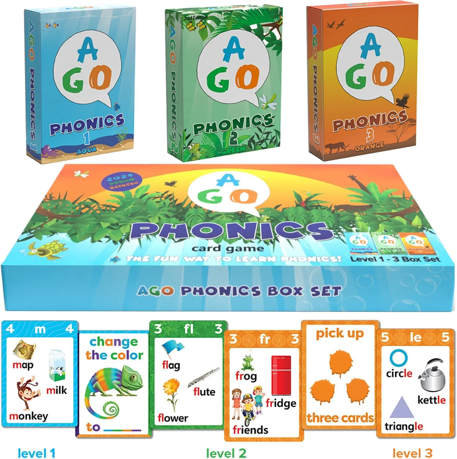 Skills$ Learn Words and Phonics Sounds While Playing additive stud discoverer a Fun Card Game! 3 x Playing Card Decks in a Magnetic Box Phonics Card Game (3 Level Box Set). Build Reading 