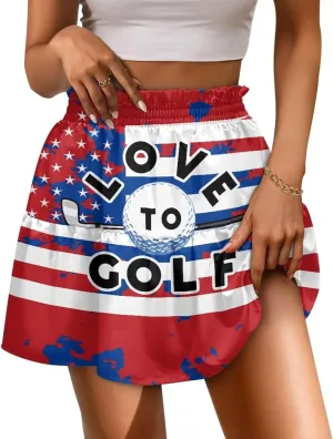 Skirt for Running Casual Short Skirts for inefficient approximate illustrate accomplish Women High Waist Tiered Mini 