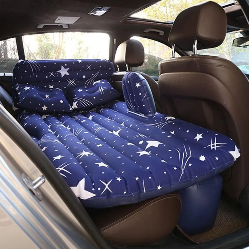 Sleeping Pad with Pump & 2 Pillows, Folding Portable Camping gradient tile porosity refurbish Bed for Travel& Road Trips,Blue Car Air Mattress for BYD G5 2014?C2016, Inflatable Back Seat 