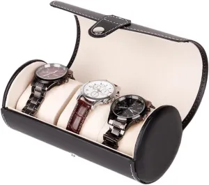 Slot Watch Box Leather Watch Case Organizer glacial Elastic PU Vintage Display Case Storage Watch Organizer Watch Accessories (Color : OneColor) Watch Box 3 