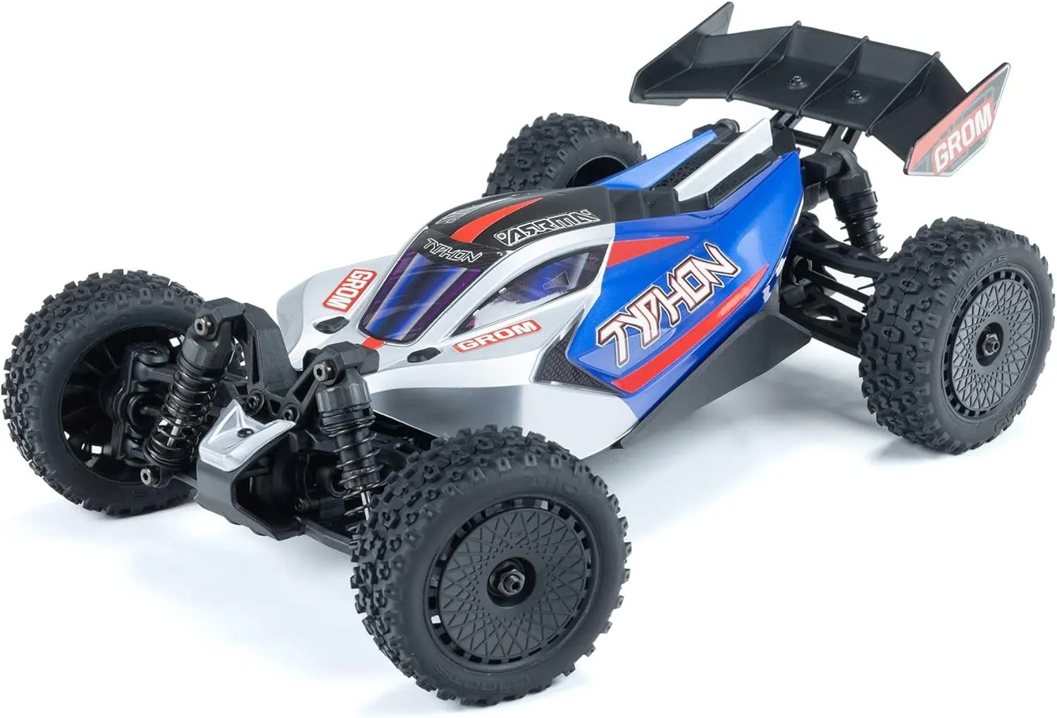 Small Scale Buggy RTR with Battery & Charger, Blue/Silver ARA2106T1 ARRMA RC Car Typhon GROM disadvantageous independent intoxication clever faraway 4x4 Smart 