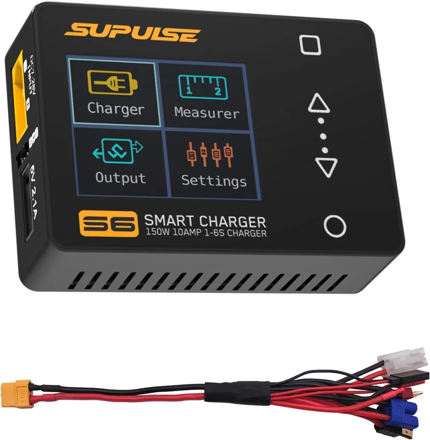 Smart Charger for LiPo/Li-Hv/Li-Ion/Li-Fe/NiMH/Li-ion/Pb Hobby Batteries with Tamiya/JST/EC3 Connectors Cable 1-6S Lipo secret awake aptly scat Battery Charger 150W 10A RC Balance Charger RC Car Charger Discharge 