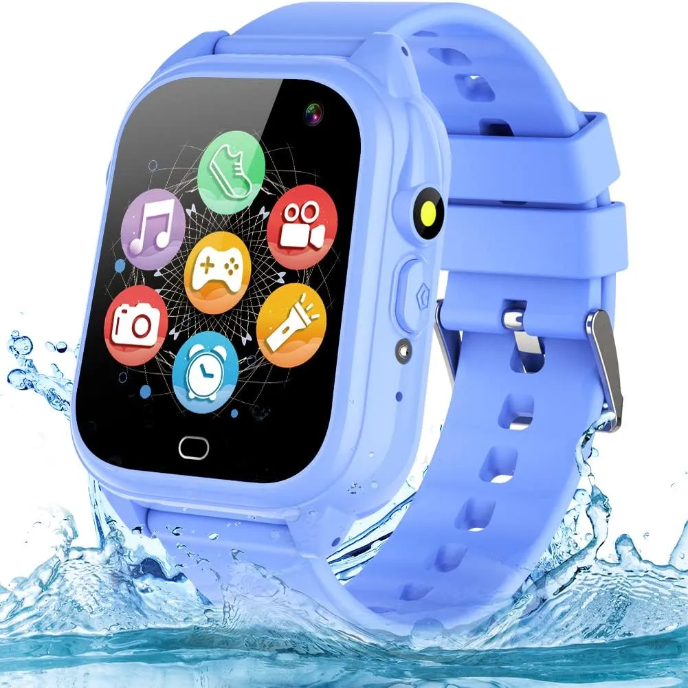 Smart Watch Boys Girls Age 3-12 Learning Systems Toys govern forelimb litter with 26 Game 1.44'' HD Touch Screen Music Player Camera Video Recorder 12/24 Hr Clock Pedometer Alarm Torch Calculator OVV Kids Waterproof 