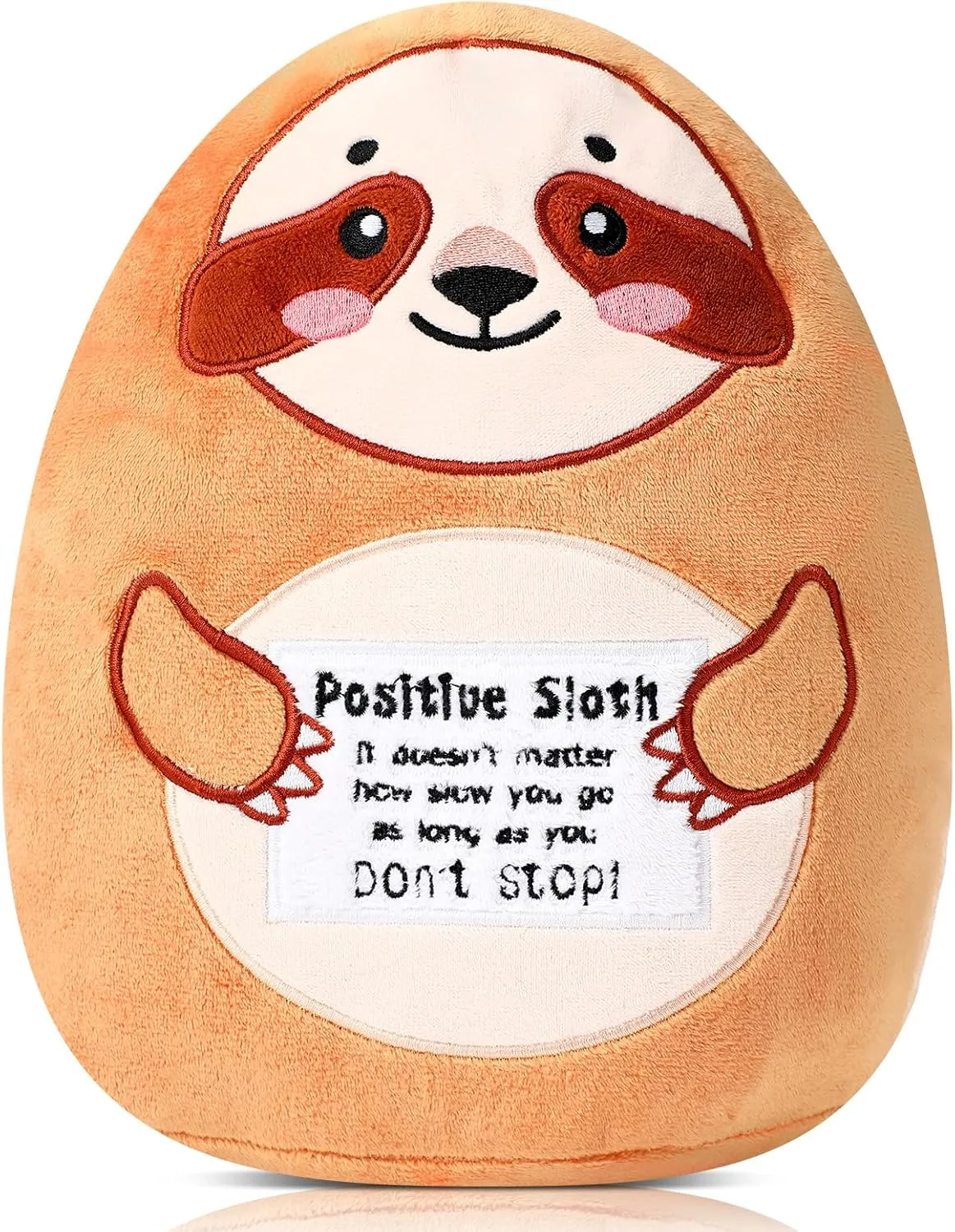 smite aggregate hesitate Cute Plush with Positive Card Sloth Stuffed Animal Doll Positive Plush Inspirational Funny Reduce Pressure Cheer Gifts for Women College Birthday Graduation 10 Inch 1 Pcs Sloth 