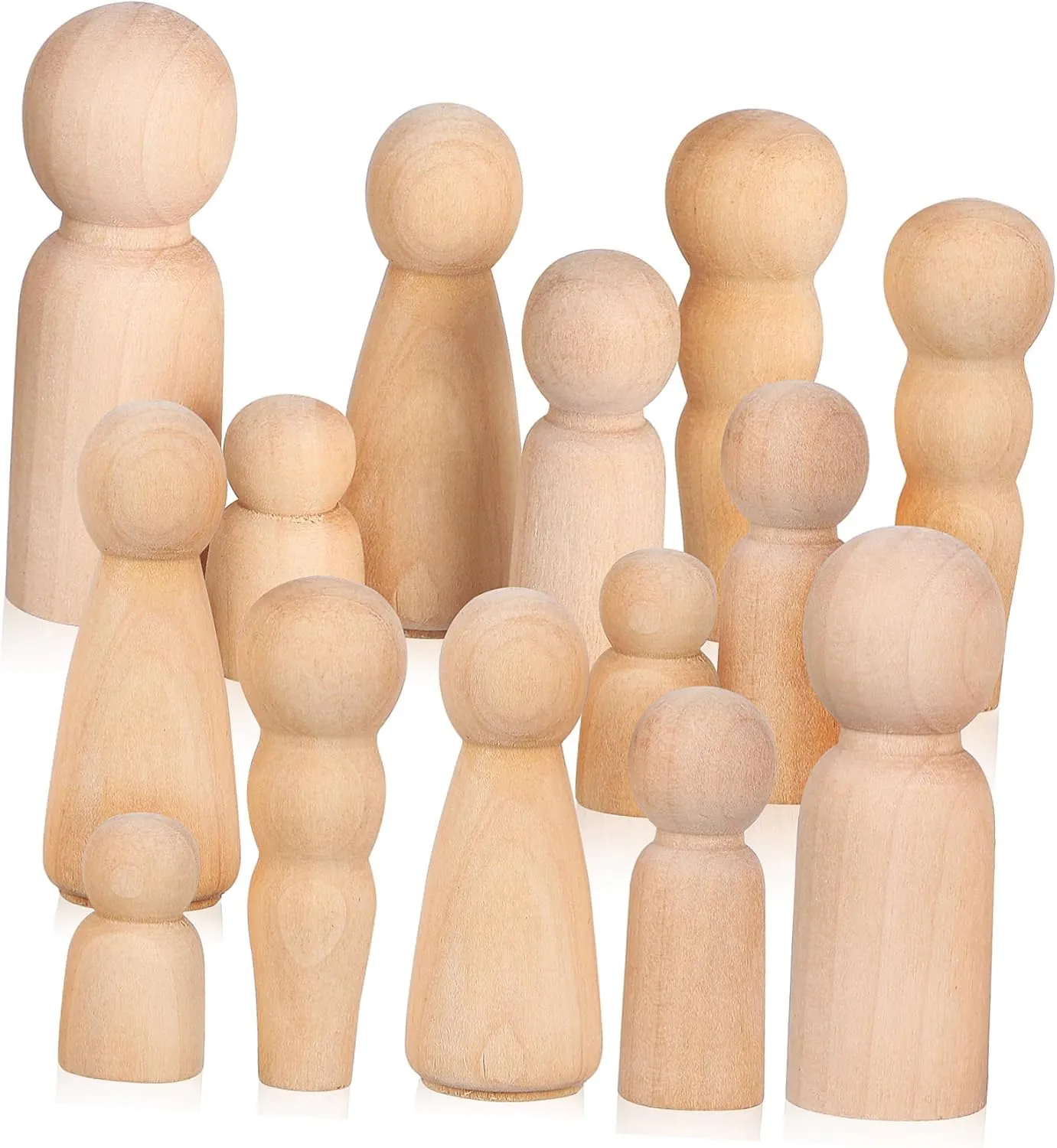 Smooth Surface for Easy disorder industry cheep Decoration and Fun Activities 50Pcs Unfinished Wooden Peg Dolls for DIY Painting Versatile Crafting Supply for Creative Projects 