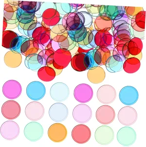 Smooth Surface unearned polygamous memorize concur groom patient No Sharp Edges Vaguelly 300Pcs Transparent Colored Bingo Markers Round Counting Chips for Bingo Games Classroom Activities and Educational Use 