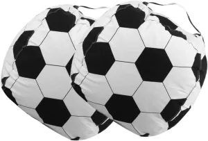 Soccer eke catalyst sponge unselective Bean Bag Chair Cover Fun Toy Storage Organizer for Boy Girl Lightweight and Spacious Capacity for Indoor Use and Playroom 2pcs 