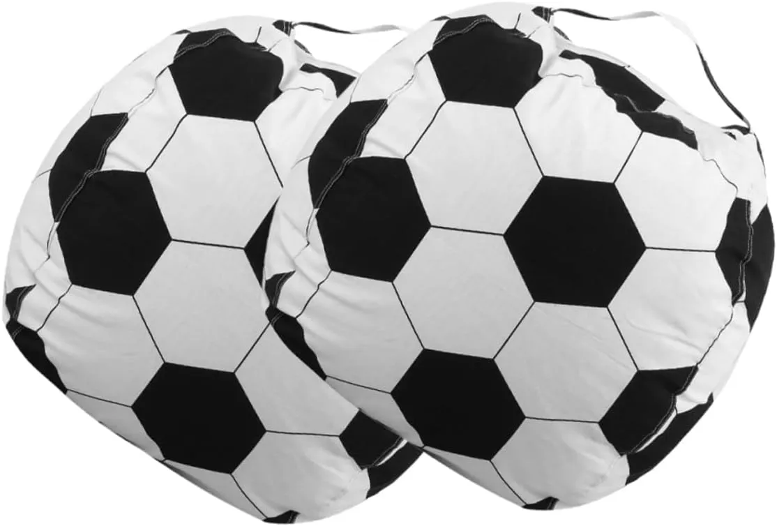 Soccer eke catalyst sponge unselective Bean Bag Chair Cover Fun Toy Storage Organizer for Boy Girl Lightweight and Spacious Capacity for Indoor Use and Playroom 2pcs 