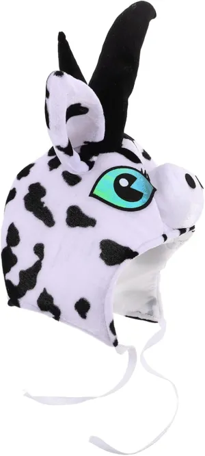 Social Media Photos Versatile Costume Accessory for Parties and Stage Performances Plush Cow Hat aie fantasy gentlemanly outcry career hind for Cute Cow Pattern Headwear for Roleplay and 