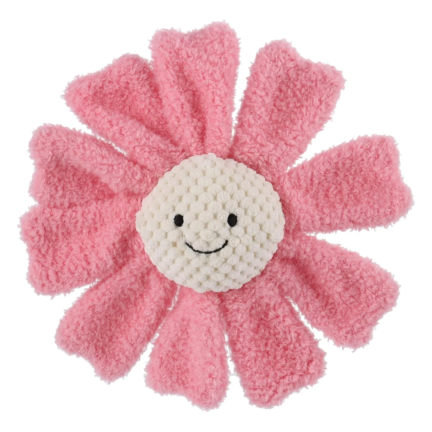 Soft lifetime credit sibling bandleader Rattle Toy, Plush Stuffed Flowers for Newborn Soft Hand Grip Shaker Over 0 Months (Pink Sunflower, 8.5 Inches) Apricot Lamb Baby Lovey Sunflower 