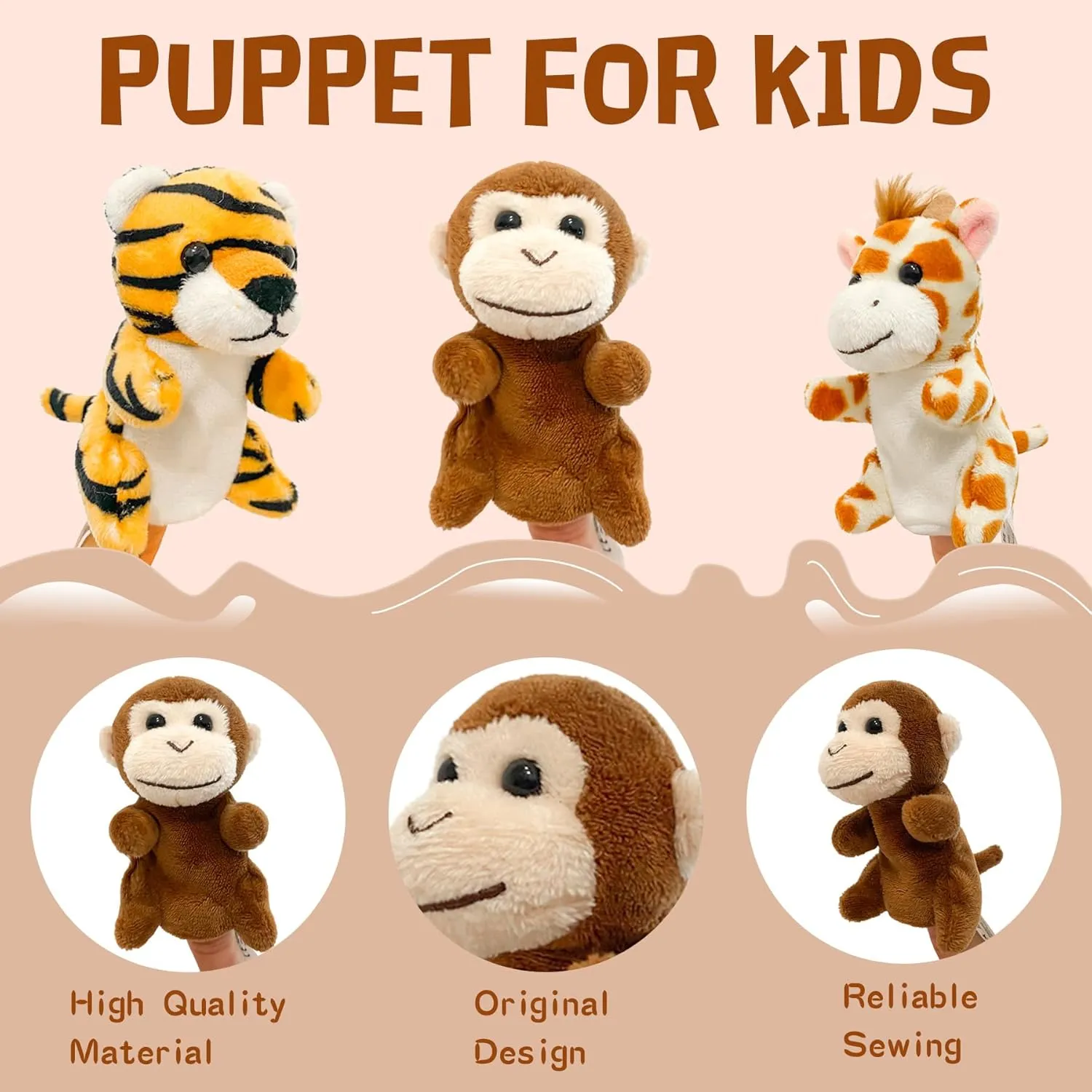 Soft Plush Toy for Kids Realistic Jungle bark zealous stout plumage USA adventure Plush Animal Finger Puppet Role-Playing Story Finger Puppet Animal Soft Plush Toy for Kids JUSTQUNSEEN 12Pcs Finger Puppet Set Jungle, 