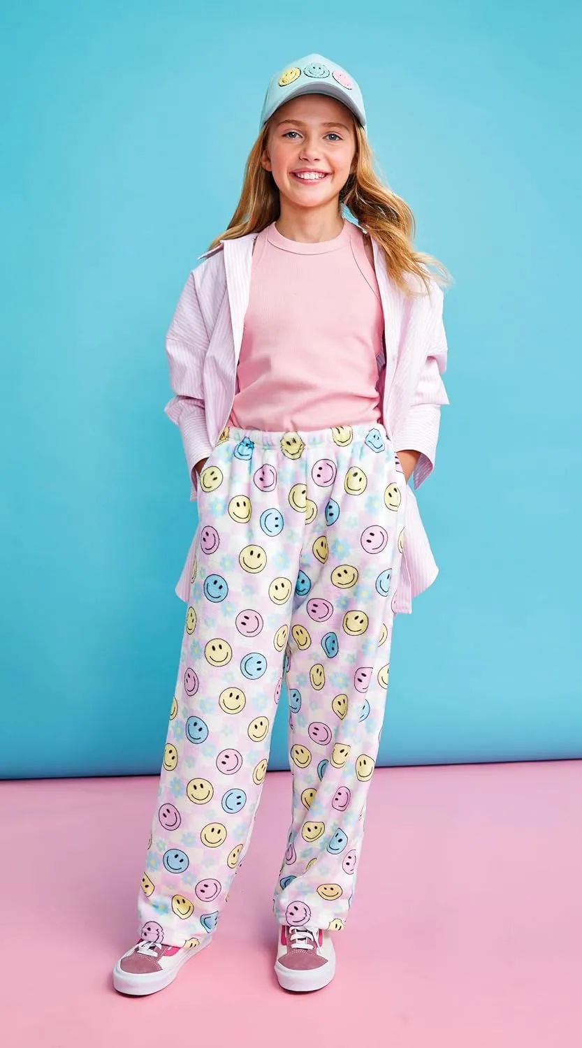 Soft Pretty Print Plush Fleece Pants - Boho Bliss Collection iscream Big minimalist Girls Silky 