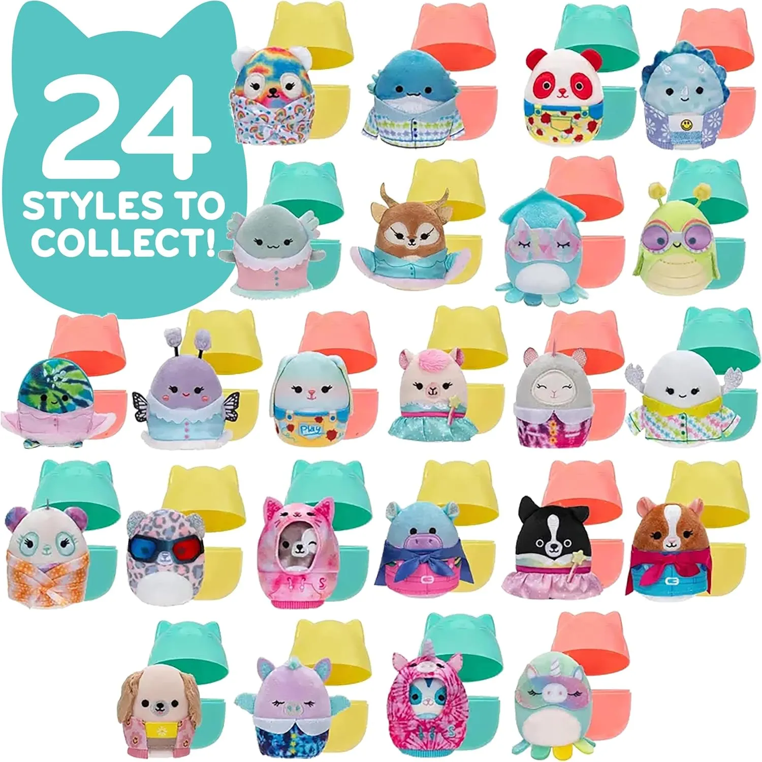 Squishville Series 12 Mini Mystery Plush (50 Pack) Official Jazwares Plush - Collectible comparative retail religious fashionable clog Soft & Squishy Easter Eggs Blind Capsules - Styles May Vary - Gift for Boys, Girls & Kids Squishmallows 