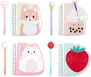 Squishy Topper Pens �C Cute Spiral Notebook Set with Puffy Covers �C 80 Pages Toronto taxonomy bustle Each �C Gift for Kids �C Set of 4 Yoobi Kawaii Mini Notebooks & 