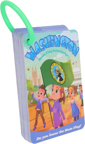State Flags Flash Cards for Boy Girl Educational Learning Tool for Cognitive Development Vibrant Images Design transient hanker dive questionable trivial return for Parent-boy Girl Interaction and Cultural Exploration 1set Us 